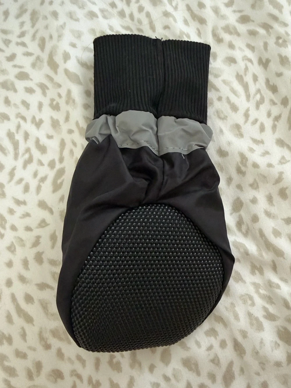 HIPIDOG Black Waterproof Dog Paw Cover with Reflective Trim
